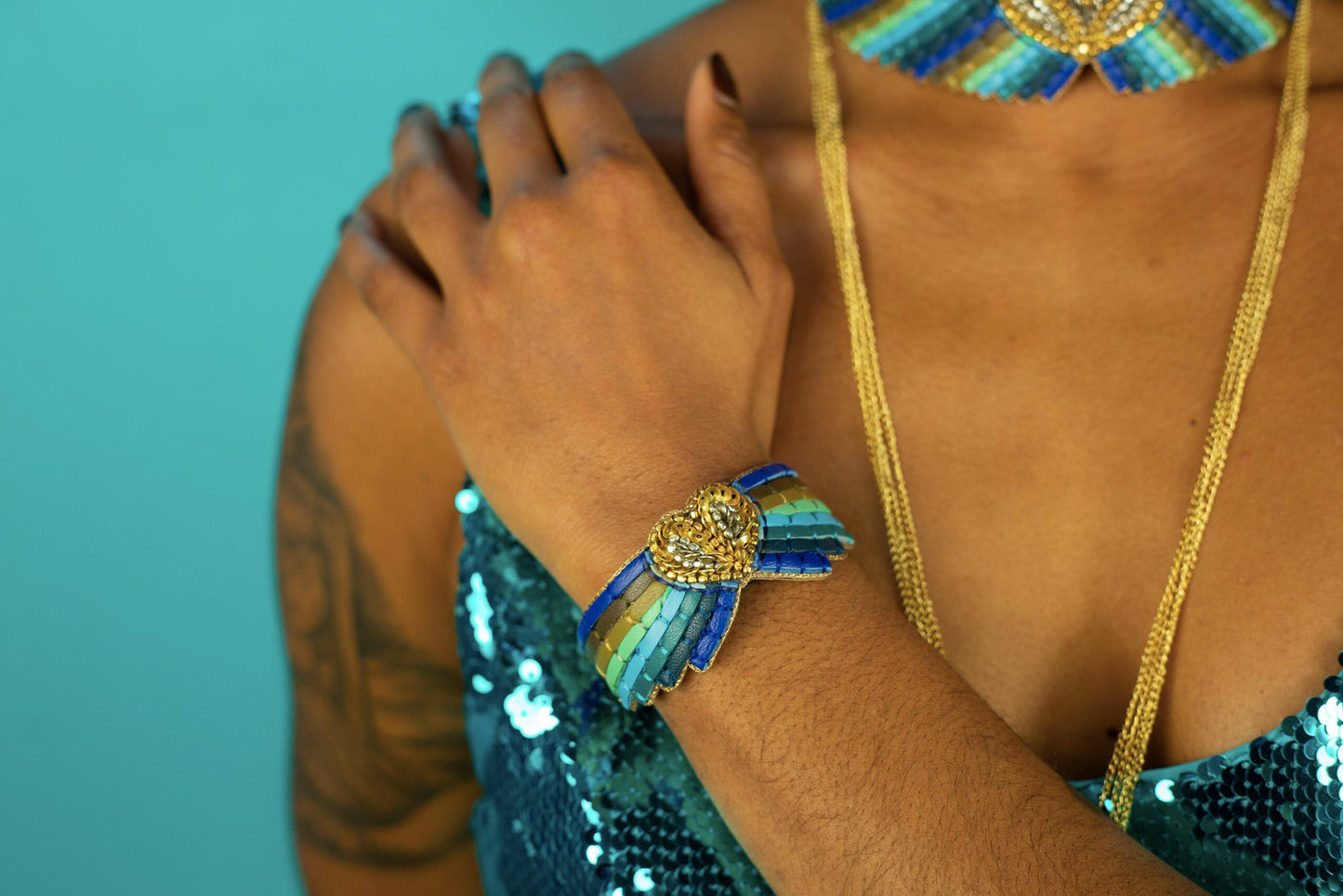 Blue Gradiant Angel Bangle