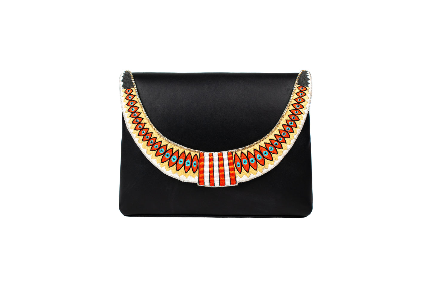 Charlina Yellow Black Leather Bag