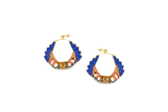 Blue Jean Cheri Hoops