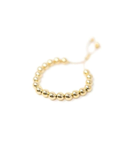 Gold Bead Adjustable Bracelet