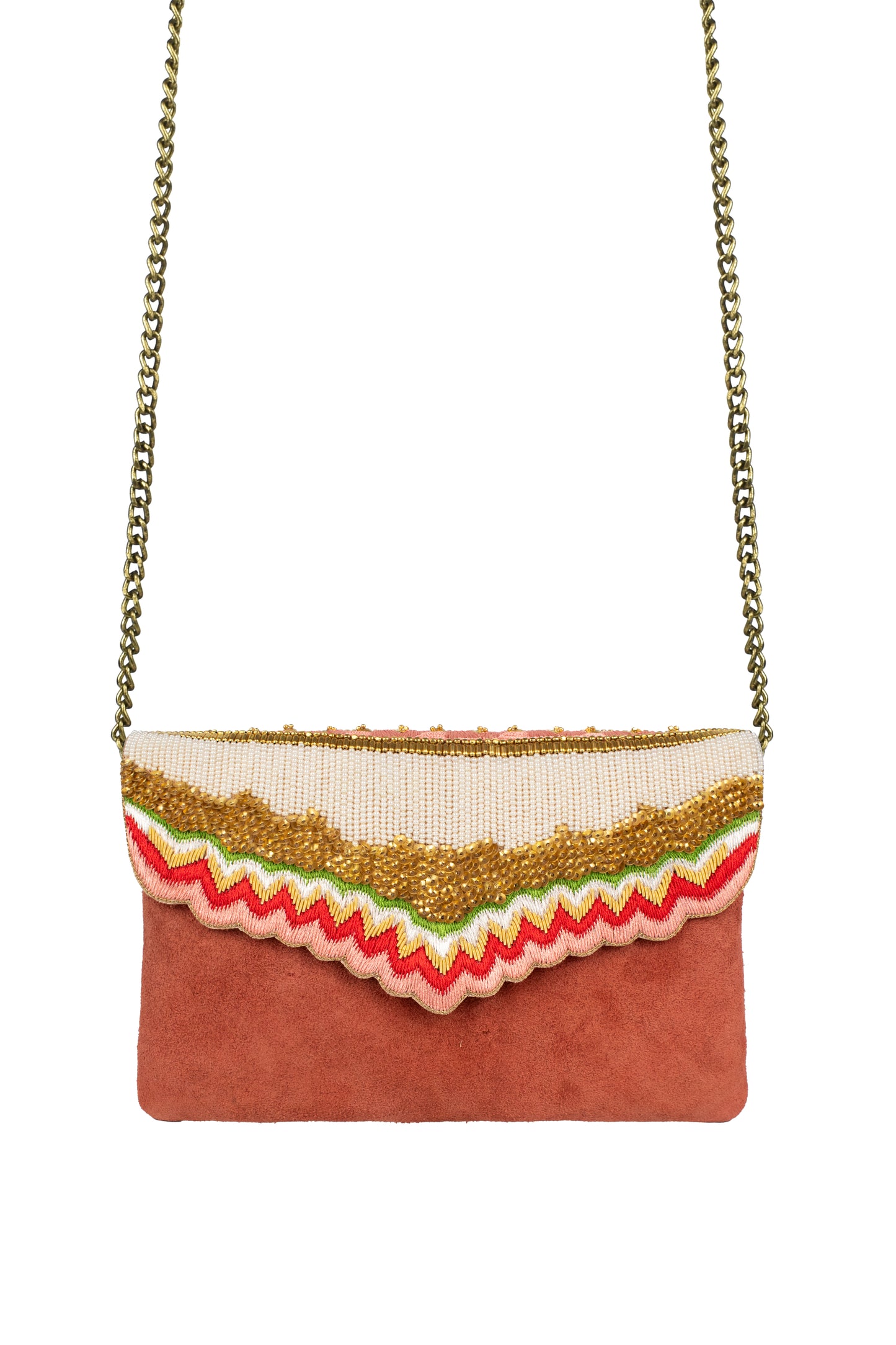 Peach Green Mahes Leather Bag