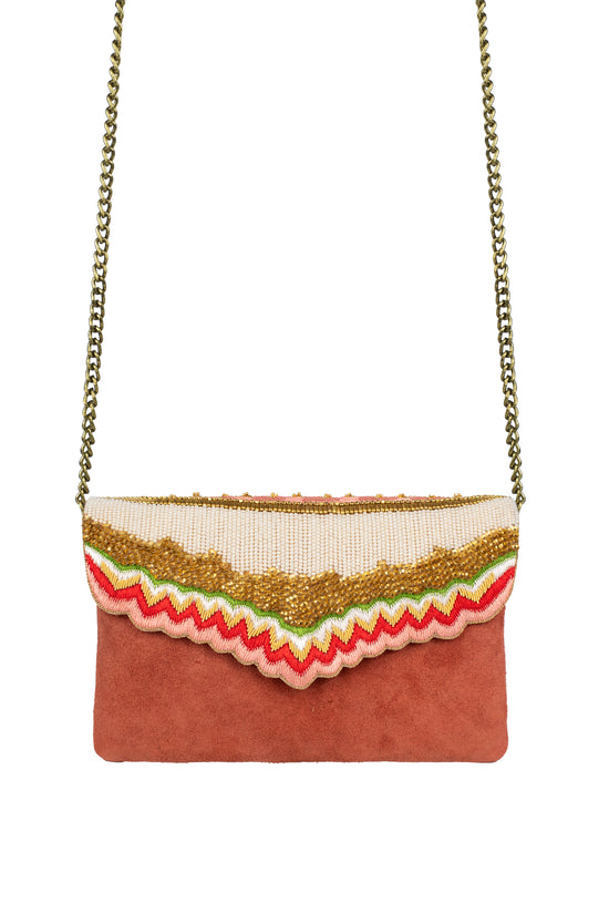 Peach Green Mahes Leather Bag