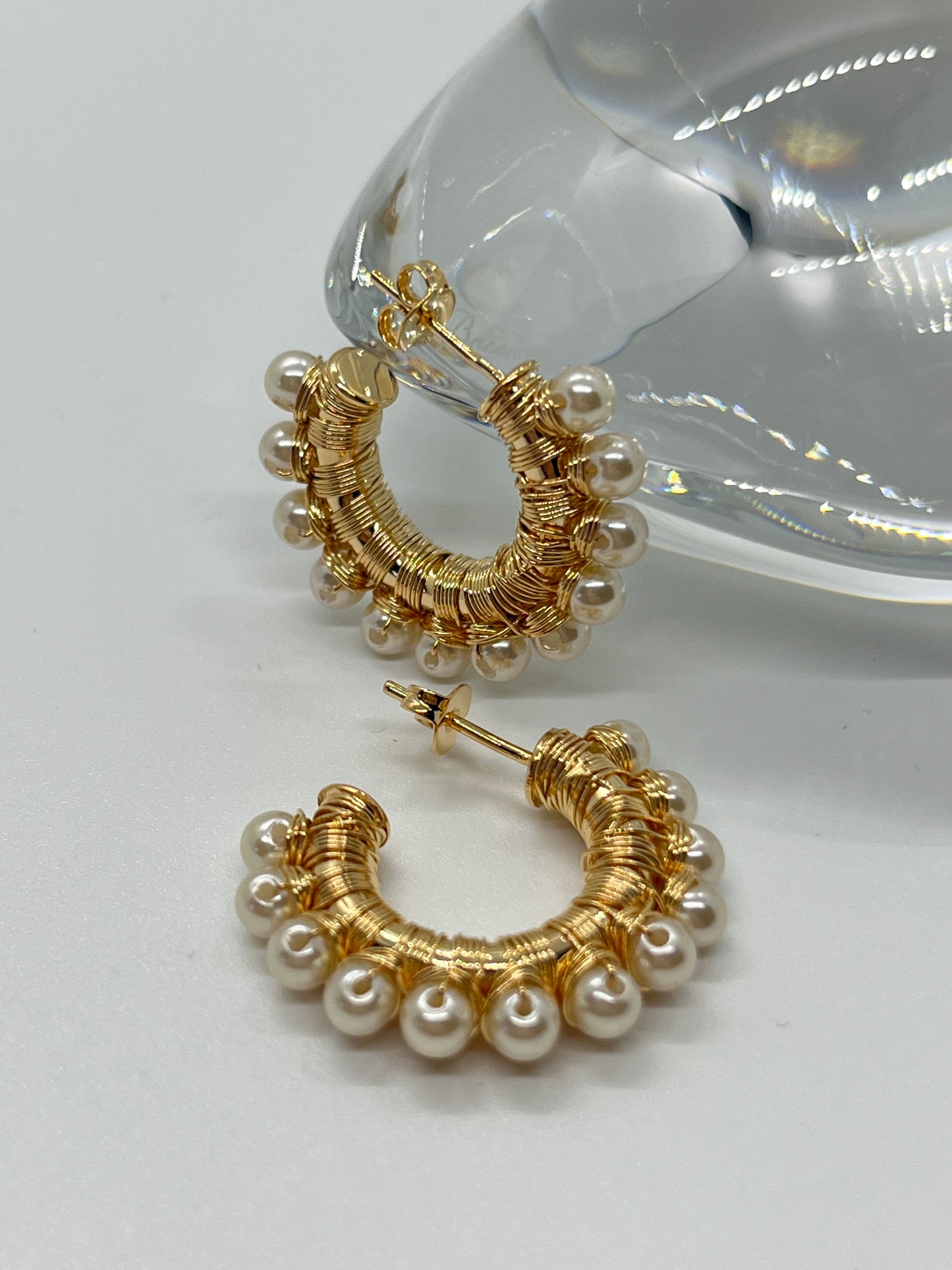 Pearl Hoop Earrings