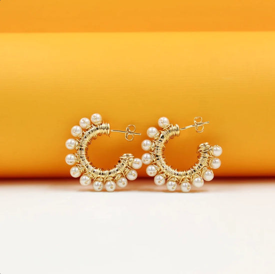 Pearl Hoop Earrings