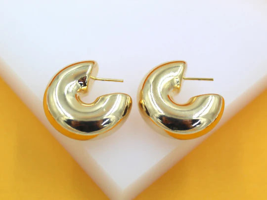 Gold Thick Hoops