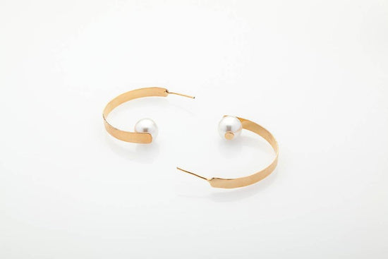 Hoop Pearl Earrings