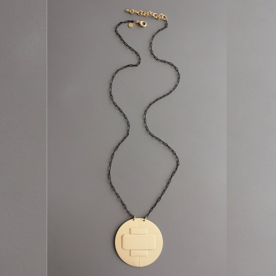 Olivia Gold Pendant Long Necklace