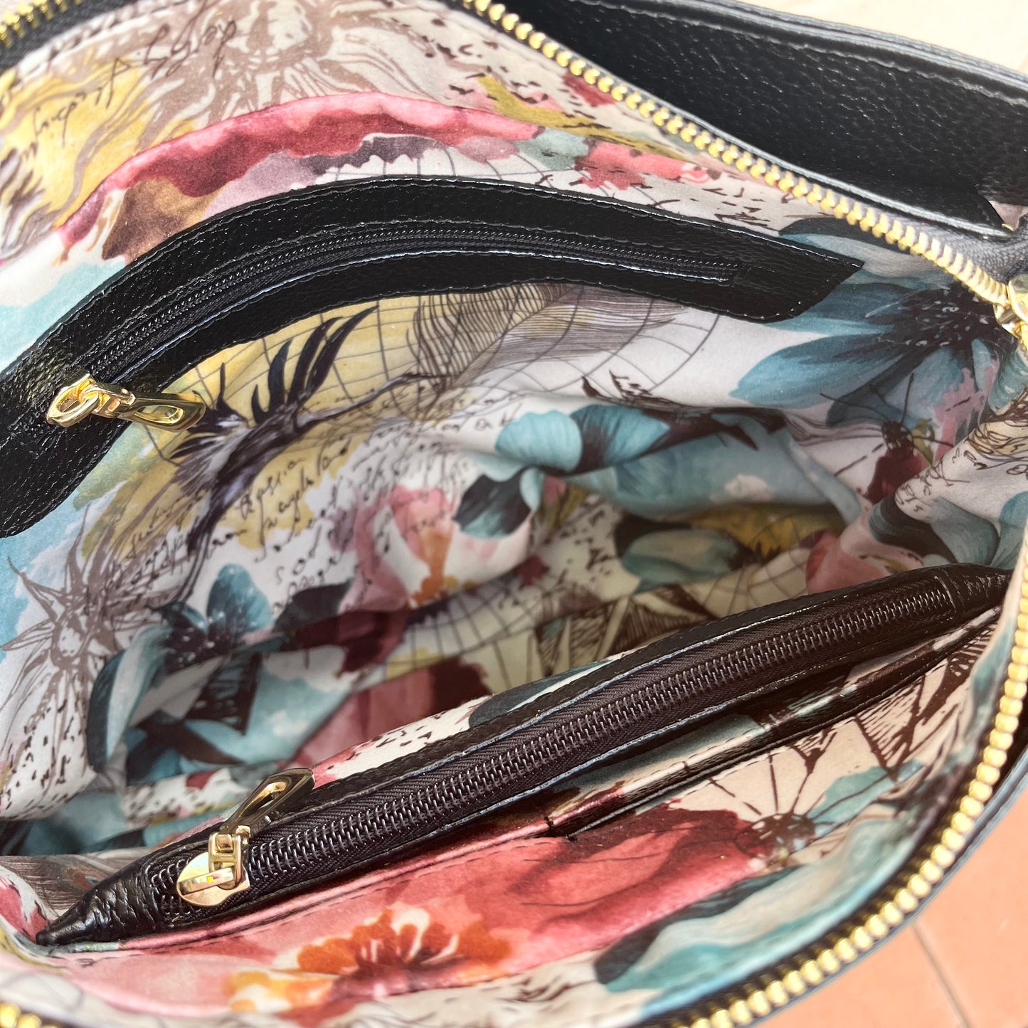 Black Leather Classic Handbag