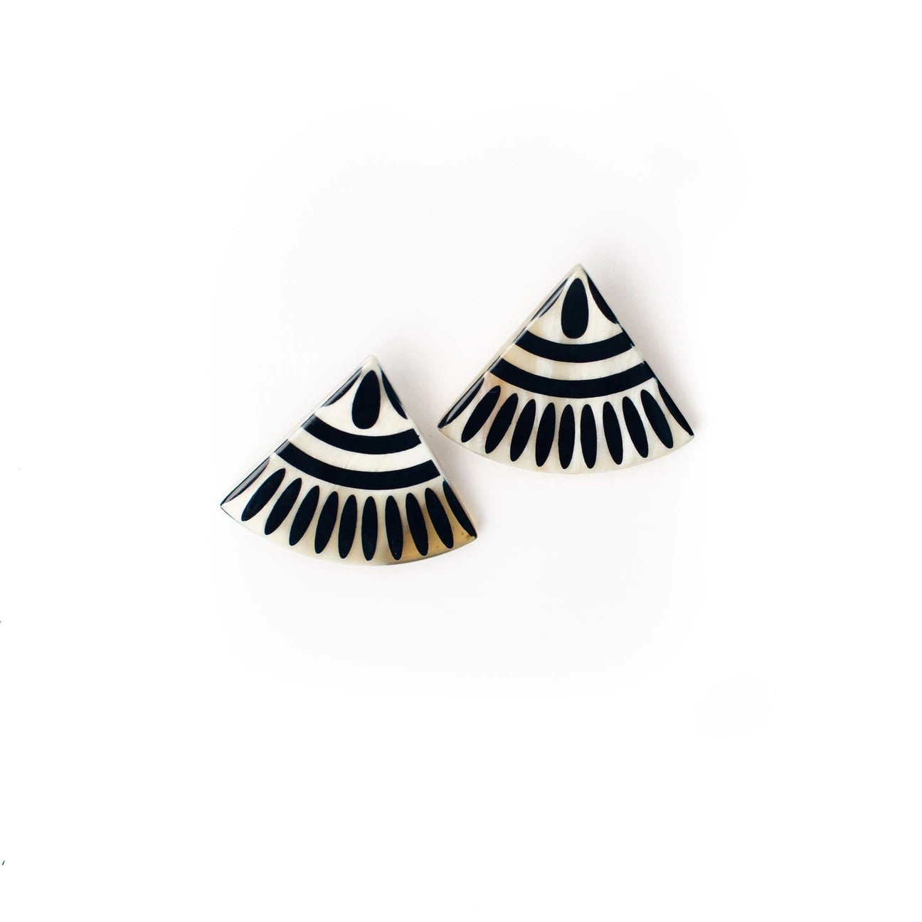 Black Tile Earrings