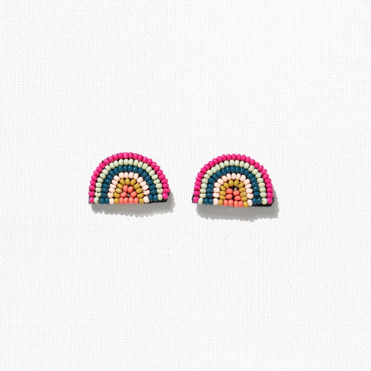 Aurelia Pink Mint Rainbow Post Earrings