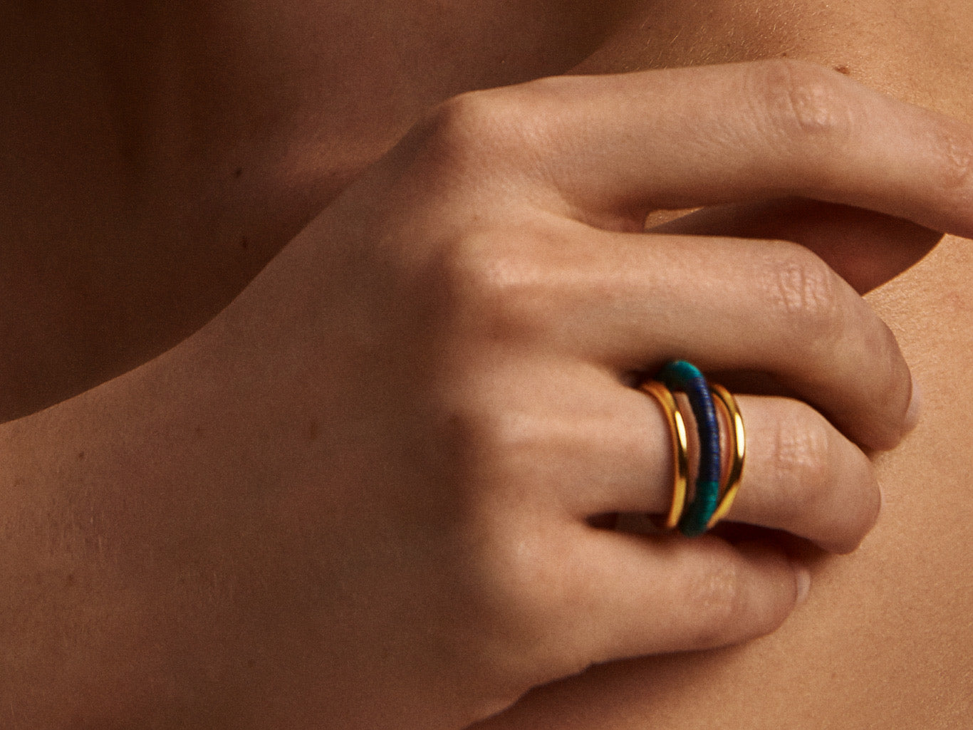 Pola Becté Set (3 pieces:  earrings + ring + ear cuff)
