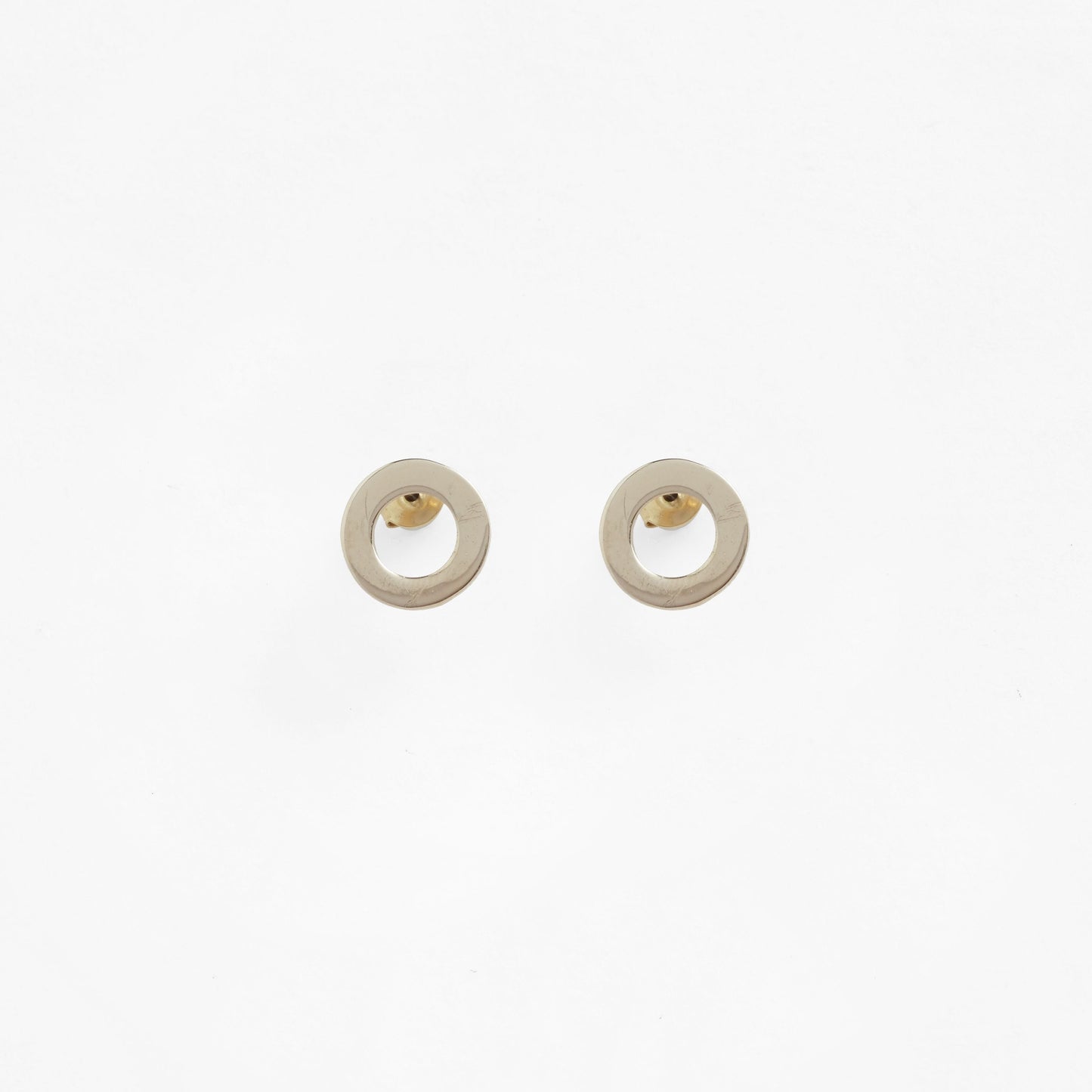 Primavera Circle Stud Gold Earrings