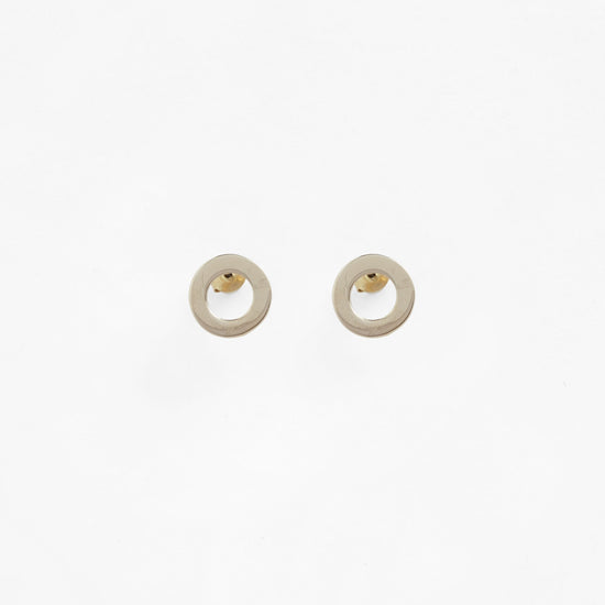Load image into Gallery viewer, Primavera Circle Stud Gold Earrings
