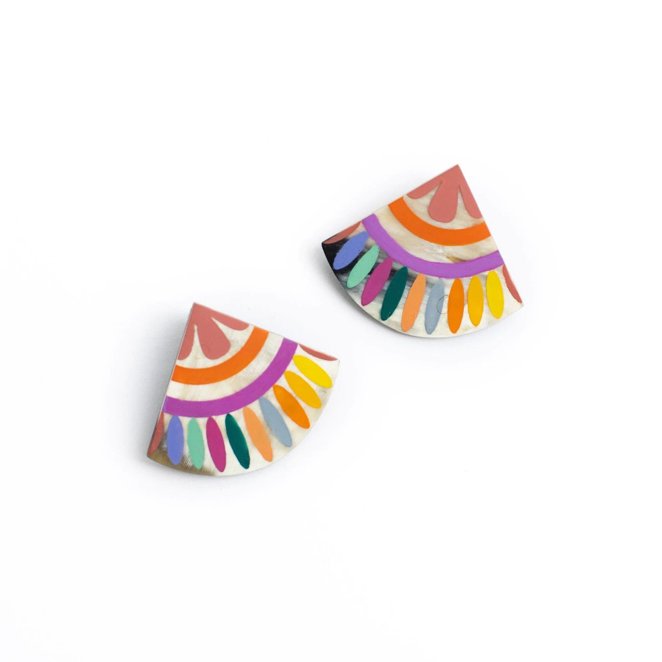 Load image into Gallery viewer, Rainbow Tile Earrings
