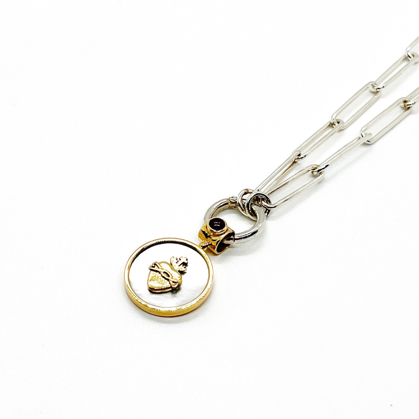 14k Gold Sacred Heart of Jesus Pendant