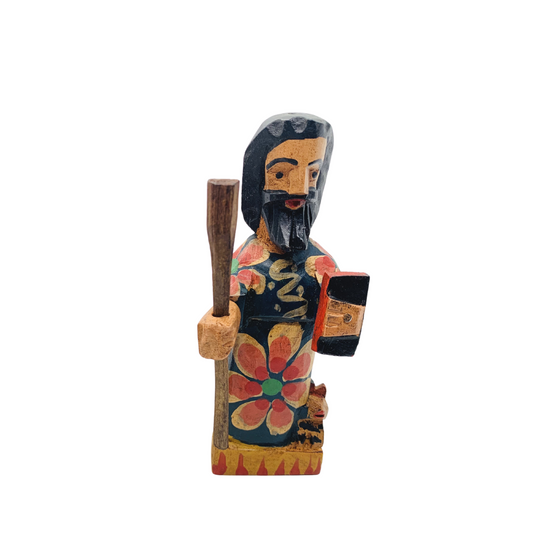 Small Hand Carved Wooden San Juan Statue - Patron of Puerto Rico