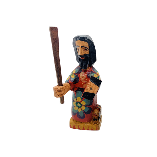 Load image into Gallery viewer, Small Hand Carved Wooden San Juan Statue - Patron of Puerto Rico
