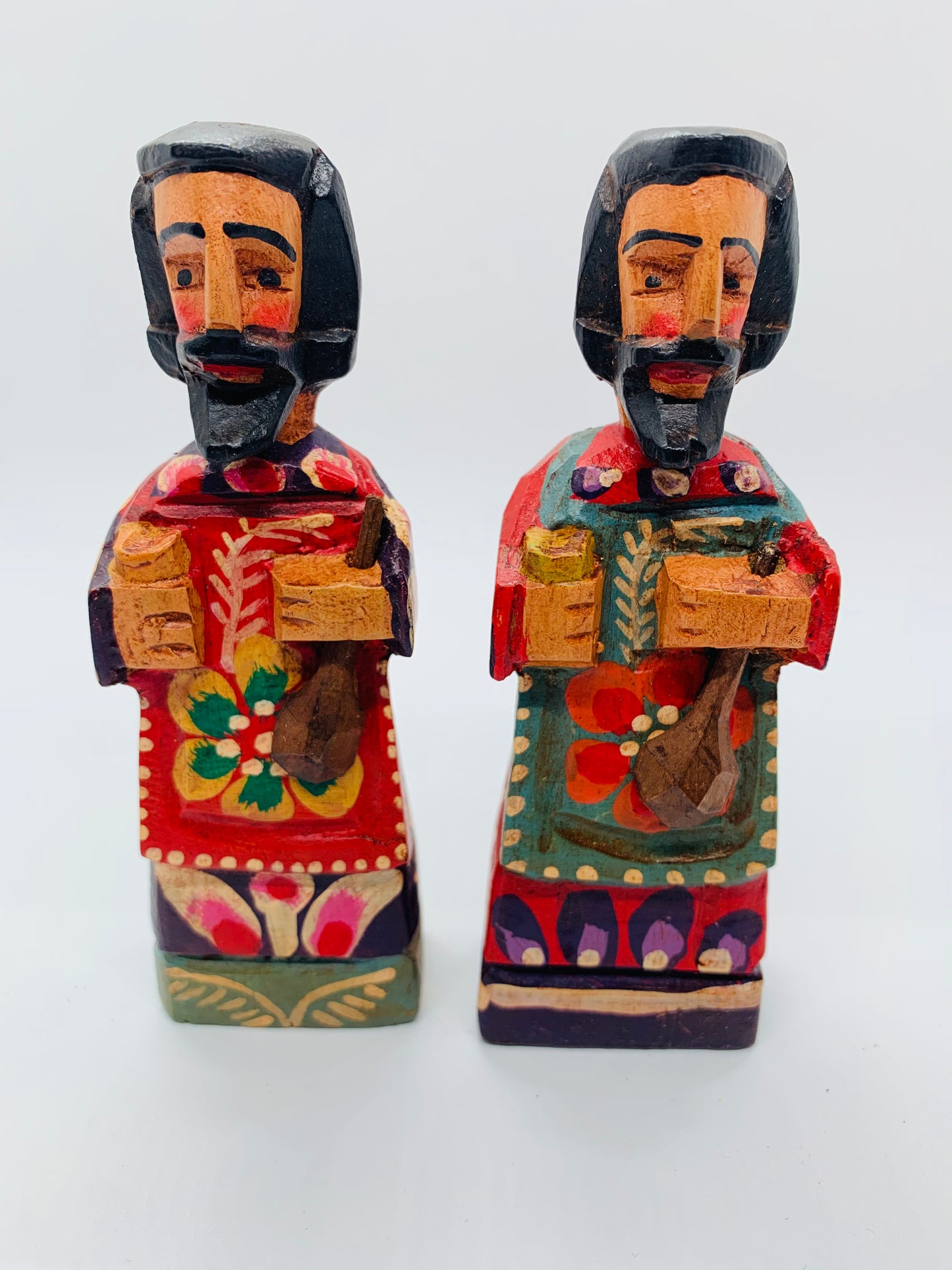 Small Hand Carved Wooden San Pascual Statue- Kitchen Saint 5"