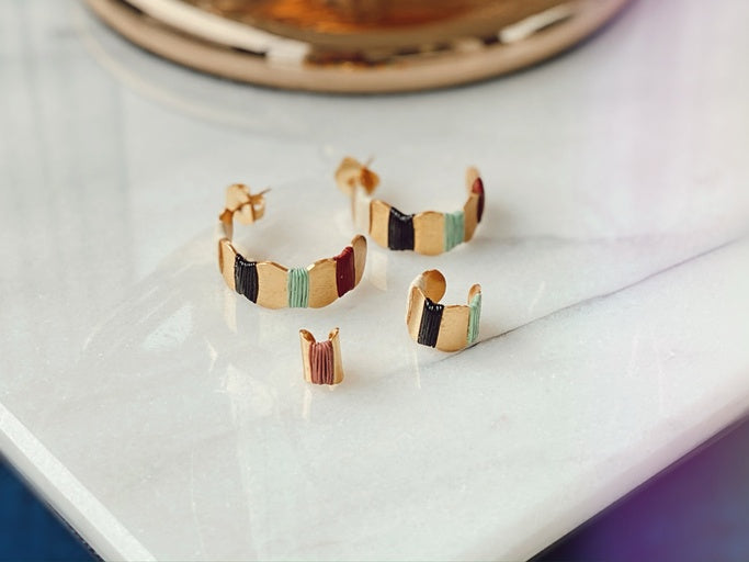 Load image into Gallery viewer, Antlia 3 Piece Set (Earrings and Ear Cuffs Set)
