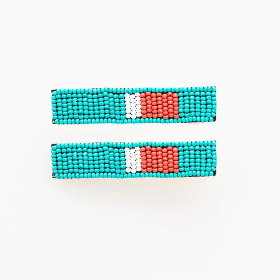 Celestine Blue Hair Clips (set of 2)