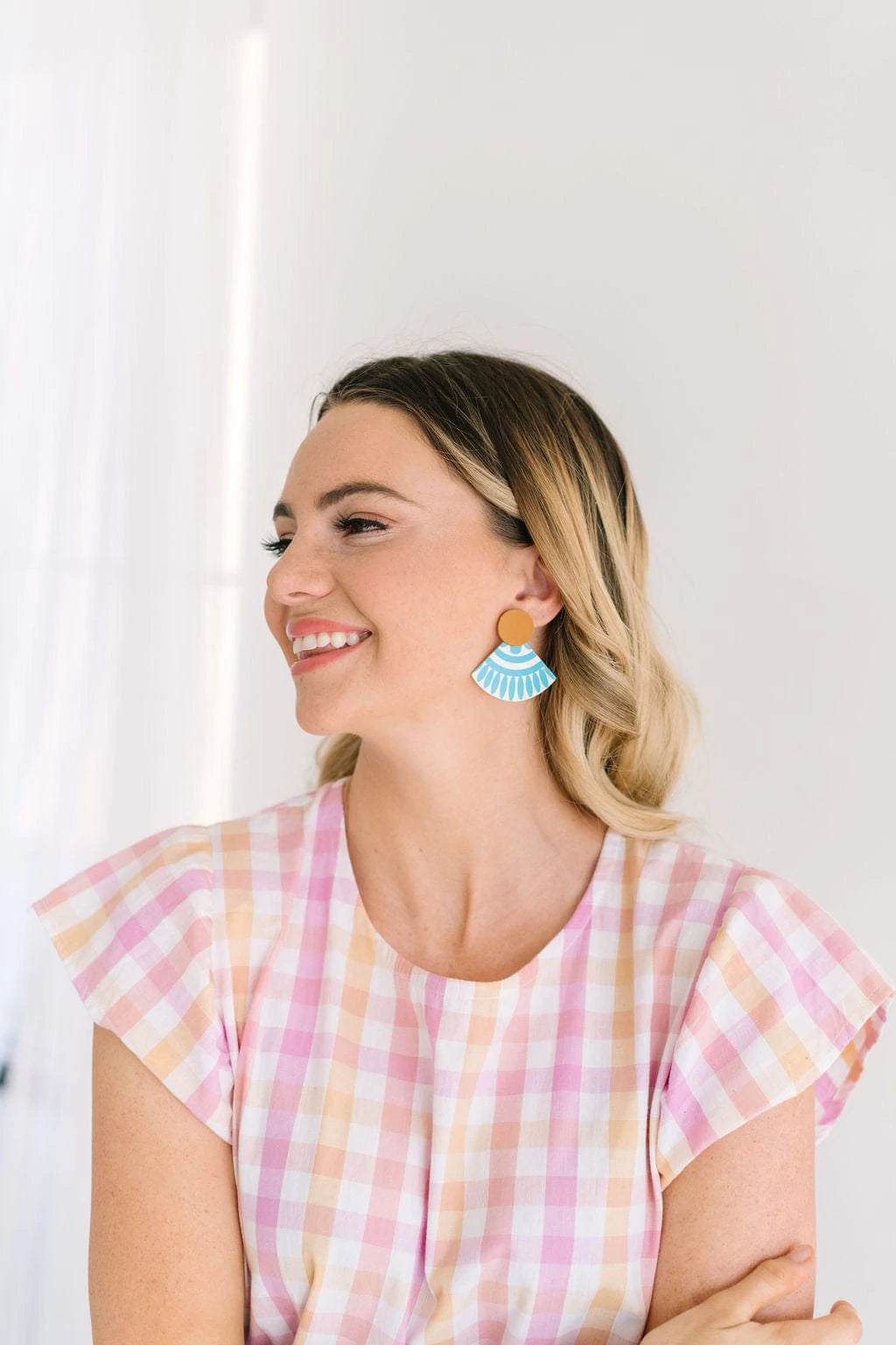Turquoise Sunset Tile Earrings