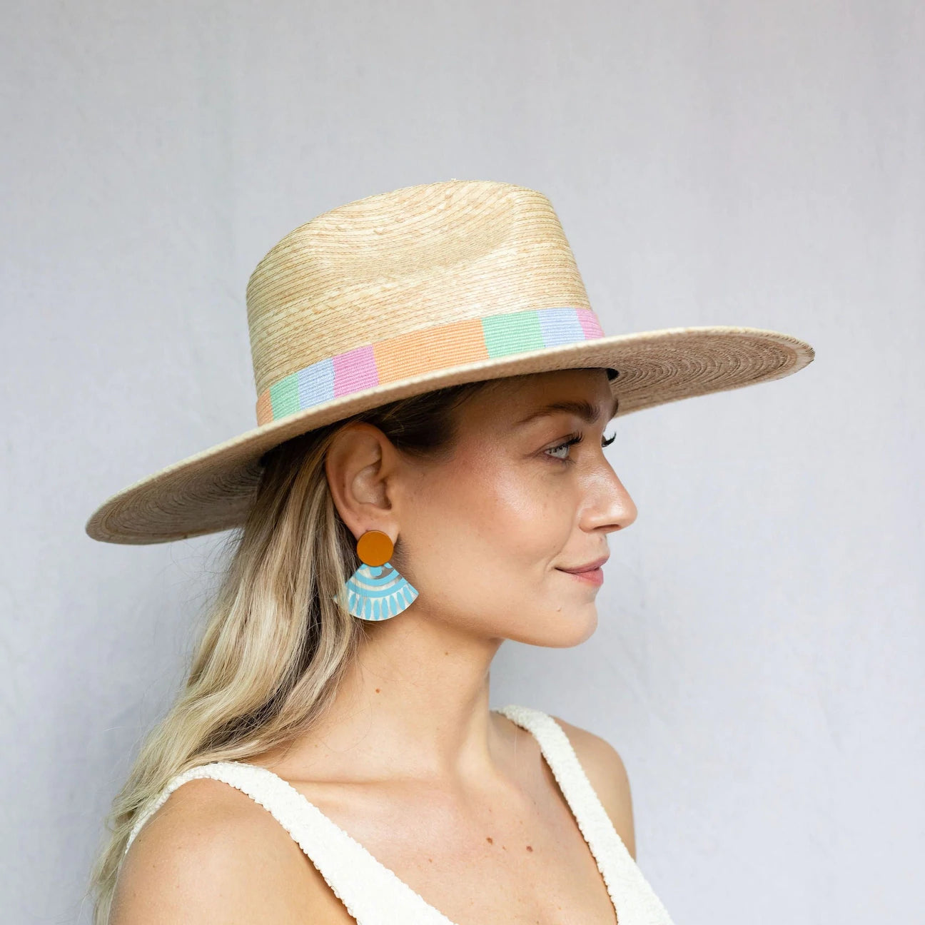 Turquoise Sunset Tile Earrings