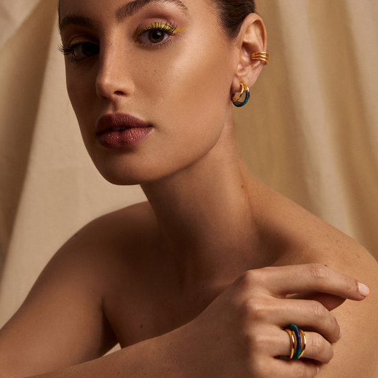 Pola Becté Set (3 pieces:  earrings + ring + ear cuff)